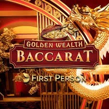 Golden Wealth Baccarat slot logo by Evolution at 1win Casino