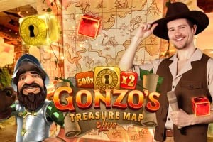 Gonzo's Treasure Map slot icon by Evolution, available at 1win Casino