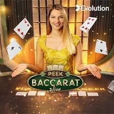 Live Dealer logo of Peek Baccarat from Evolution at 1win Casino