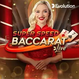 Super Speed Baccarat logo by Evolution 1win Casino